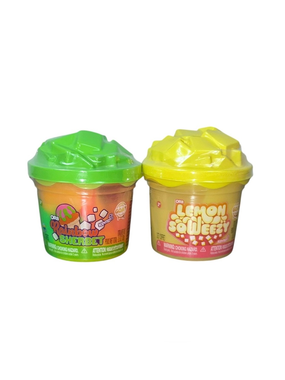 Rainbow Sherbet & Lemon Squeezy Slime Bundle
